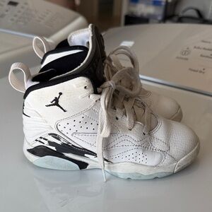 Jordan Kids White and Black Sneakers